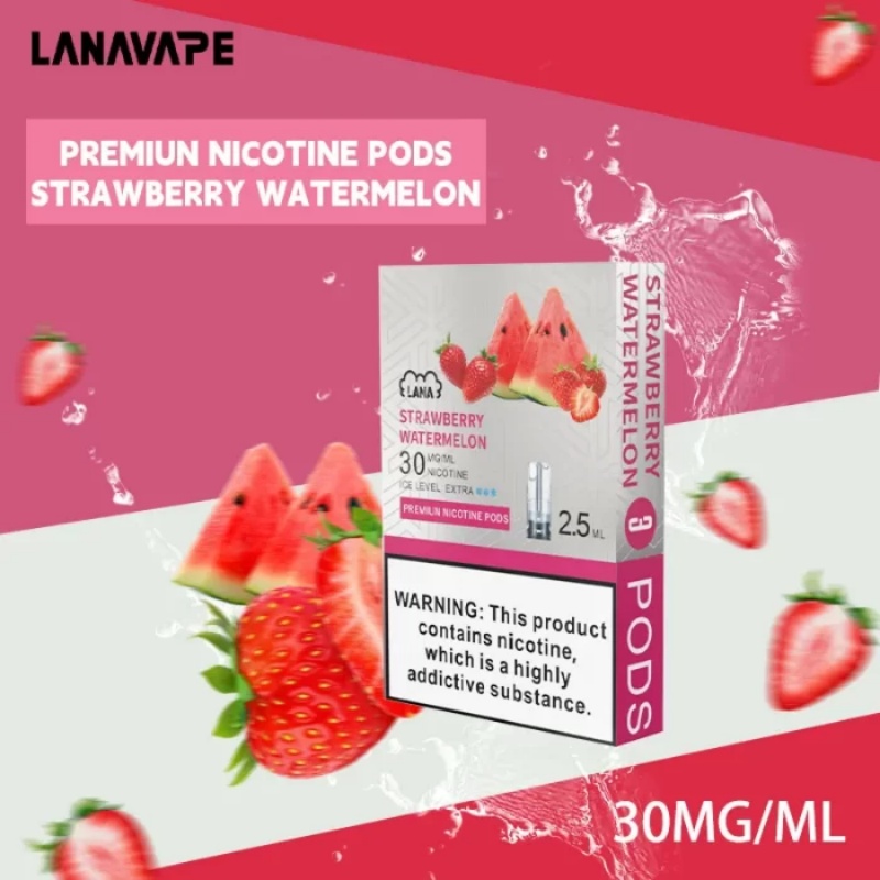 【草莓西瓜味】LANA電子煙透明發光煙彈 通用一代relx 